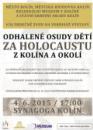 MěK Kolín - Výstava Odhalené osudy dětí za holocaustu z Kolína a okolí 2015 Poster WEB